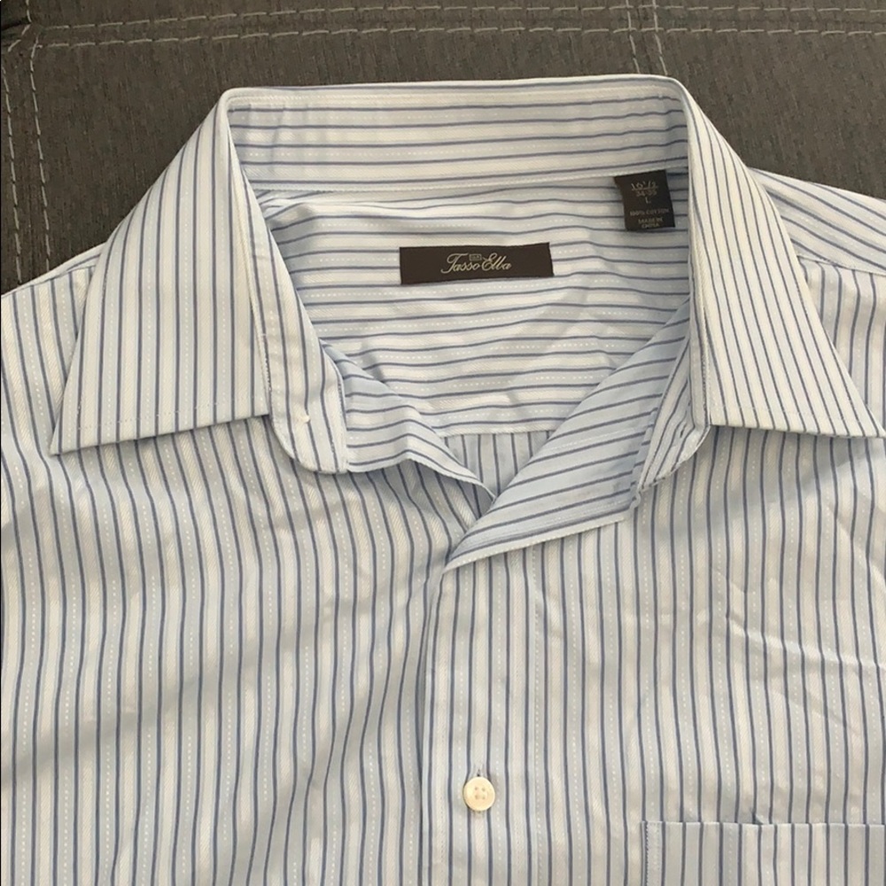 Tasso Elba Long Sleeve Dress Shirt (L 16.5 34-35)